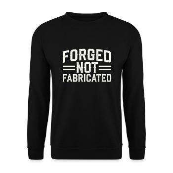 Blacksmithing Viking Warrior Norse Forge Metalwork - Unisex Pullover - Schwarz - Vorne - Alina (178cm) & Michal (187cm)