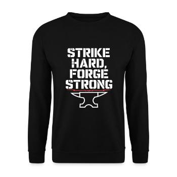 Forge Viking Guerrier Forge nordique Travail du métal - Sweat-shirt Unisexe - noir - Devant - Alina (178cm) & Michal (187cm)
