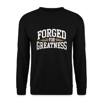 Forge Viking Guerrier Forge nordique Travail du métal - Sweat-shirt Unisexe - noir - Devant - Alina (178cm) & Michal (187cm)