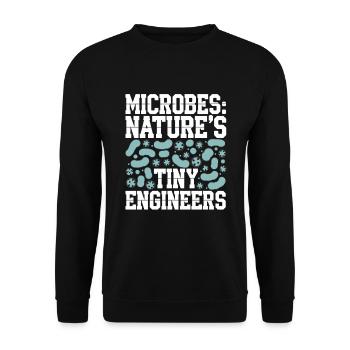 Microscope Enthusiast Lab Technician Science - Unisex Sweatshirt - black - Front - Alina (178cm) & Michal (187cm)