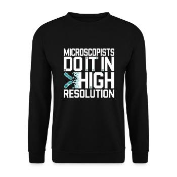 Passionné de microscope Technicien de laboratoire Science - Sweat-shirt Unisexe - noir - Devant - Alina (178cm) & Michal (187cm)