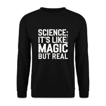 Microscope Enthusiast Lab Technician Science - Unisex Sweatshirt - black - Front - Alina (178cm) & Michal (187cm)