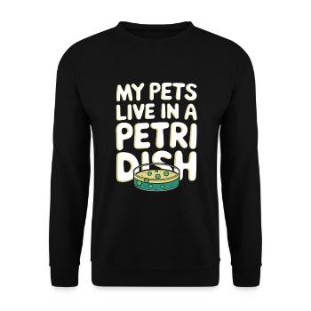 Microscope Enthusiast Lab Technician Science - Unisex Sweatshirt - black - Front - Alina (178cm) & Michal (187cm)