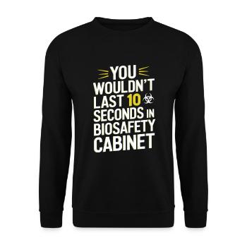 Microscope Enthusiast Lab Technician Science - Unisex Sweatshirt - black - Front - Alina (178cm) & Michal (187cm)