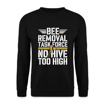Bienenentfernungsspezialist Live Swarm Rescue - Unisex Pullover - Schwarz - Vorne - Alina (178cm) & Michal (187cm)
