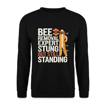 Bienenentfernungsspezialist Live Swarm Rescue - Unisex Pullover - Schwarz - Vorne - Alina (178cm) & Michal (187cm)