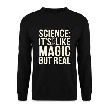 Microscope Enthusiast Lab Technician Science - Unisex Sweatshirt - black - Front - Alina (178cm) & Michal (187cm)