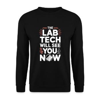 Passionné de microscope Technicien de laboratoire Science - Sweat-shirt Unisexe - noir - Devant - Alina (178cm) & Michal (187cm)