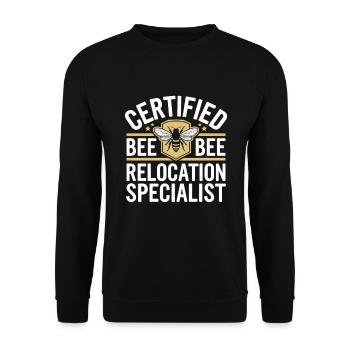 Bienenentfernungsspezialist Live Swarm Rescue - Unisex Pullover - Schwarz - Vorne - Alina (178cm) & Michal (187cm)