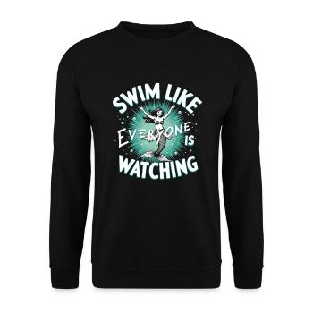 Mermaid Underwater Performer Mermaid - Unisex Sweatshirt - black - Front - Alina (178cm) & Michal (187cm)
