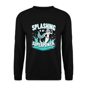 Mermaid Underwater Performer Mermaid - Unisex Sweatshirt - black - Front - Alina (178cm) & Michal (187cm)