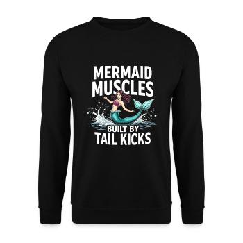 Mermaid Underwater Performer Mermaid - Unisex Sweatshirt - black - Front - Alina (178cm) & Michal (187cm)