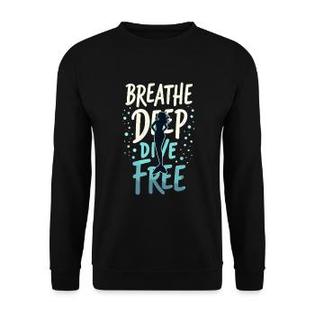 Mermaid Underwater Performer Mermaid - Unisex Sweatshirt - black - Front - Alina (178cm) & Michal (187cm)