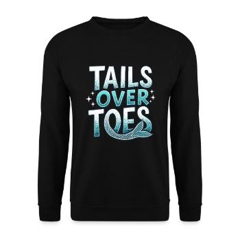 Mermaid Underwater Performer Mermaid - Unisex Sweatshirt - black - Front - Alina (178cm) & Michal (187cm)