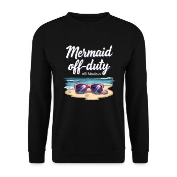 Mermaid Underwater Performer Mermaid - Unisex Sweatshirt - black - Front - Alina (178cm) & Michal (187cm)