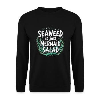 Mermaid Underwater Performer Mermaid - Unisex Sweatshirt - black - Front - Alina (178cm) & Michal (187cm)