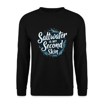 Mermaid Underwater Performer Mermaid - Unisex Sweatshirt - black - Front - Alina (178cm) & Michal (187cm)