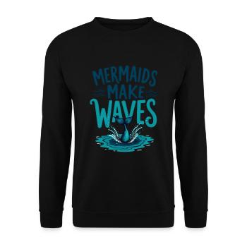 Mermaid Underwater Performer Mermaid - Unisex Sweatshirt - black - Front - Alina (178cm) & Michal (187cm)