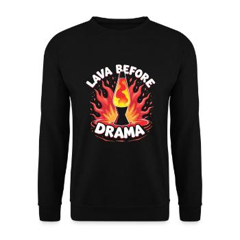 Lava Lamp Retro Aesthetic Psychedelic - Unisex Sweatshirt - black - Front - Alina (178cm) & Michal (187cm)