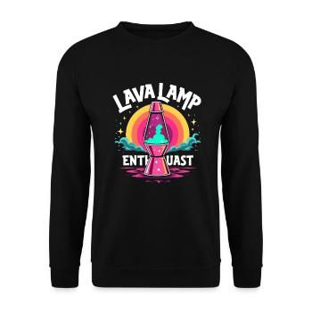 Lava Lamp Retro Aesthetic Psychedelic - Unisex Sweatshirt - black - Front - Alina (178cm) & Michal (187cm)
