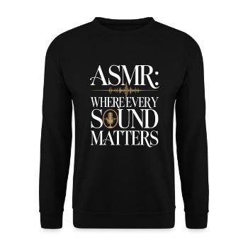 Asmr Creator Sensorische Entspannung Beruhigender - Unisex Pullover - Schwarz - Vorne - Alina (178cm) & Michal (187cm)