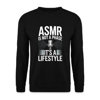 Asmr Creator Sensorische Entspannung Beruhigender - Unisex Pullover - Schwarz - Vorne - Alina (178cm) & Michal (187cm)