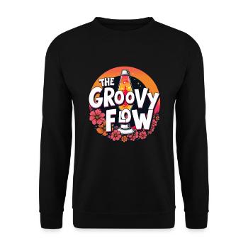 Lava Lamp Retro Aesthetic Psychedelic - Unisex Sweatshirt - black - Front - Alina (178cm) & Michal (187cm)