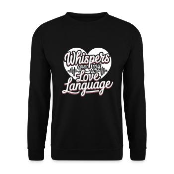 Asmr Creator Sensorische Entspannung Beruhigender - Unisex Pullover - Schwarz - Vorne - Alina (178cm) & Michal (187cm)