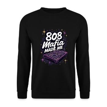 Music Produzent 808 Bass Hip-hop Beatmaker - Unisex Pullover - Schwarz - Vorne - Alina (178cm) & Michal (187cm)
