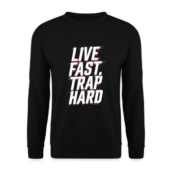 Music Produzent 808 Bass Hip-hop Beatmaker - Unisex Pullover - Schwarz - Vorne - Alina (178cm) & Michal (187cm)