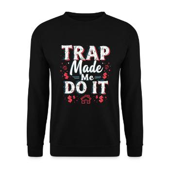 Music Produzent 808 Bass Hip-hop Beatmaker - Unisex Pullover - Schwarz - Vorne - Alina (178cm) & Michal (187cm)