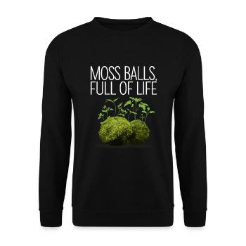 Kokedama Moss Ball Pflanzt Japanische Gartenarbeit - Unisex Pullover - Schwarz - Vorne - Alina (178cm) & Michal (187cm)