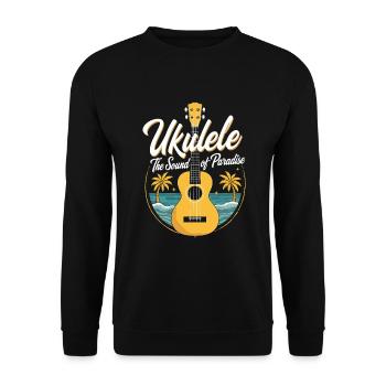 Ukulele Player Hawaiian Music Tropical - Unisex Sweatshirt - black - Front - Alina (178cm) & Michal (187cm)