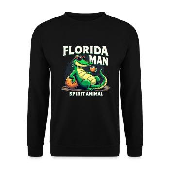Alligator Crocodile Reptile Enthusiast Swamp - Unisex Sweatshirt - black - Front - Alina (178cm) & Michal (187cm)