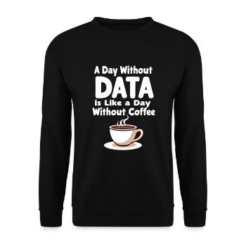 Data Analyst Big Data Specialist Business - Unisex Sweatshirt - black - Front - Alina (178cm) & Michal (187cm)