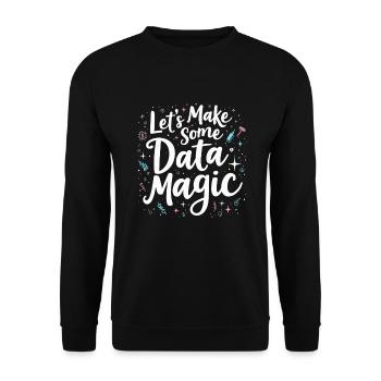 Data Analyst Big Data Specialist Business - Unisex Sweatshirt - black - Front - Alina (178cm) & Michal (187cm)