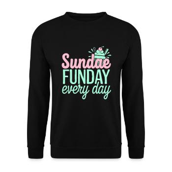 Propriétaire d’un camion de crème glacée Frozen Treats Mobile Dessert - Sweat-shirt Unisexe - noir - Devant - Alina (178cm) & Michal (187cm)