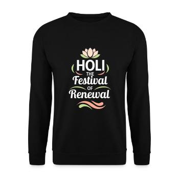 The Holi Festival Of Colors Indian Celebration - Unisex Sweatshirt - black - Front - Alina (178cm) & Michal (187cm)