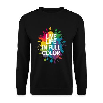 The Holi Festival Of Colors Indian Celebration - Unisex Sweatshirt - black - Front - Alina (178cm) & Michal (187cm)