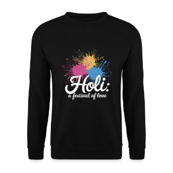 The Holi Festival Of Colors Indian Celebration - Unisex Sweatshirt - black - Front - Alina (178cm) & Michal (187cm)