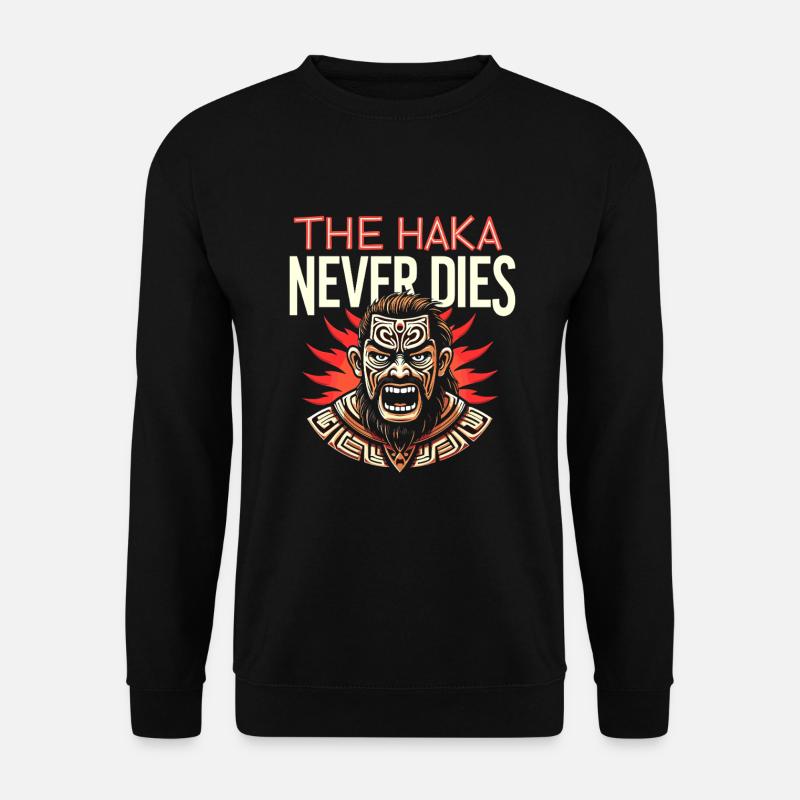 Haka Dance Maori Warrior Ritual New Zealand - Unisex Pullover - Schwarz