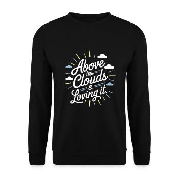Hôtesse de l’air du personnel de cabine professionnel de l’aviation - Sweat-shirt Unisexe - noir - Devant - Alina (178cm) & Michal (187cm)