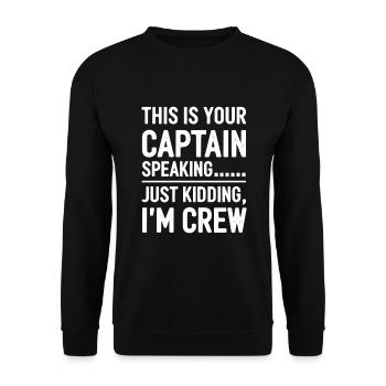 Hôtesse de l’air du personnel de cabine professionnel de l’aviation - Sweat-shirt Unisexe - noir - Devant - Alina (178cm) & Michal (187cm)