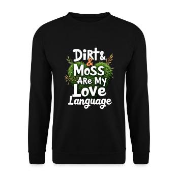 Kokedama Moss Ball Plants Japanese Gardening - Unisex Sweatshirt - black - Front - Alina (178cm) & Michal (187cm)