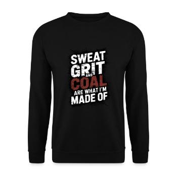Kohlebergmann Untertagebau Schutzhelmarbeiter - Unisex Pullover - Schwarz - Vorne - Alina (178cm) & Michal (187cm)