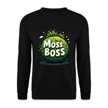 Kokedama Moss Ball Plants Japanese Gardening - Unisex Sweatshirt - black - Front - Alina (178cm) & Michal (187cm)