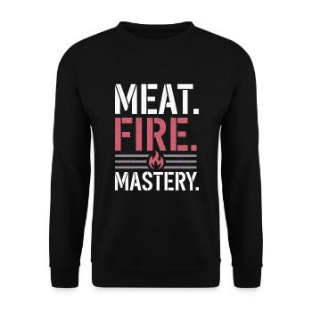 Diet on carnivore diet on the - Unisex Sweatshirt - black - Front - Alina (178cm) & Michal (187cm)