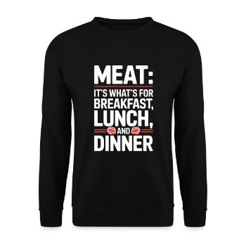 Diet on carnivore diet on the - Unisex Sweatshirt - black - Front - Alina (178cm) & Michal (187cm)