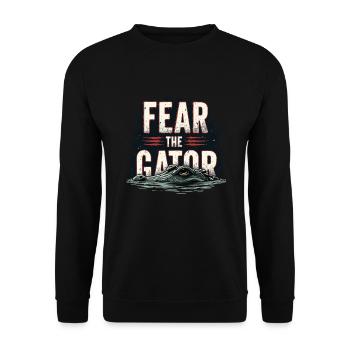 Alligator Crocodile Reptile Enthusiast Swamp - Unisex Sweatshirt - black - Front - Alina (178cm) & Michal (187cm)