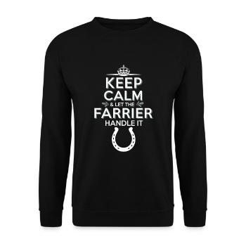 Farrier Horse Hoof Care Specialist Horseshoe - Unisex Sweatshirt - black - Front - Alina (178cm) & Michal (187cm)